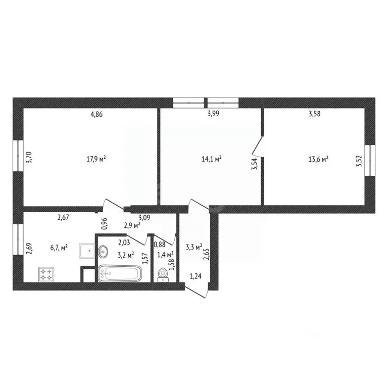 Комната Башкортостан, Уфа ул. Тургенева, 5 (17.9 м) - Фото 2