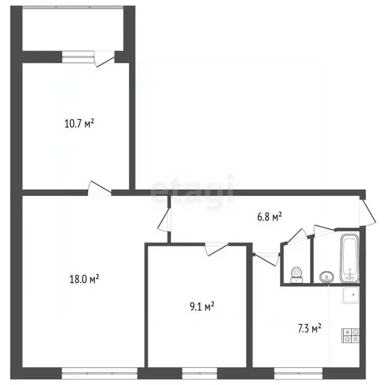 3-к кв. Московская область, Люберцы ул. Урицкого, 29 (56.0 м) - Фото 1