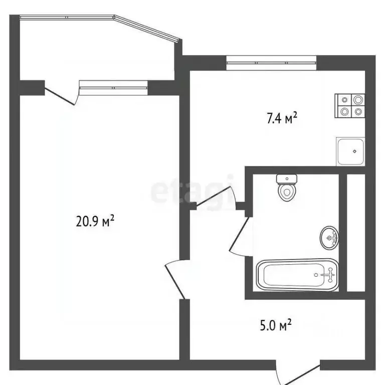 1-к кв. Московская область, Красногорск ул. Игната Титова, 7 (37.0 м) - Фото 1