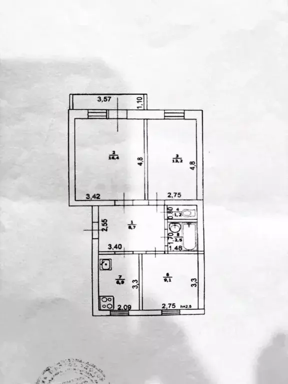 3-к кв. Белгородская область, Алексеевка ул. Фрунзе, 1 (58.0 м) - Фото 1