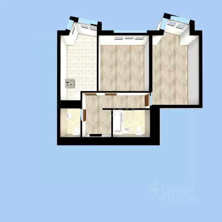 2-к кв. Башкортостан, Уфа бул. Ибрагимова, 90/2 (56.1 м) - Фото 2