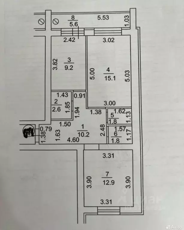 2-к кв. Башкортостан, Нефтекамск ул. Декабристов, 9 (54.0 м) - Фото 1