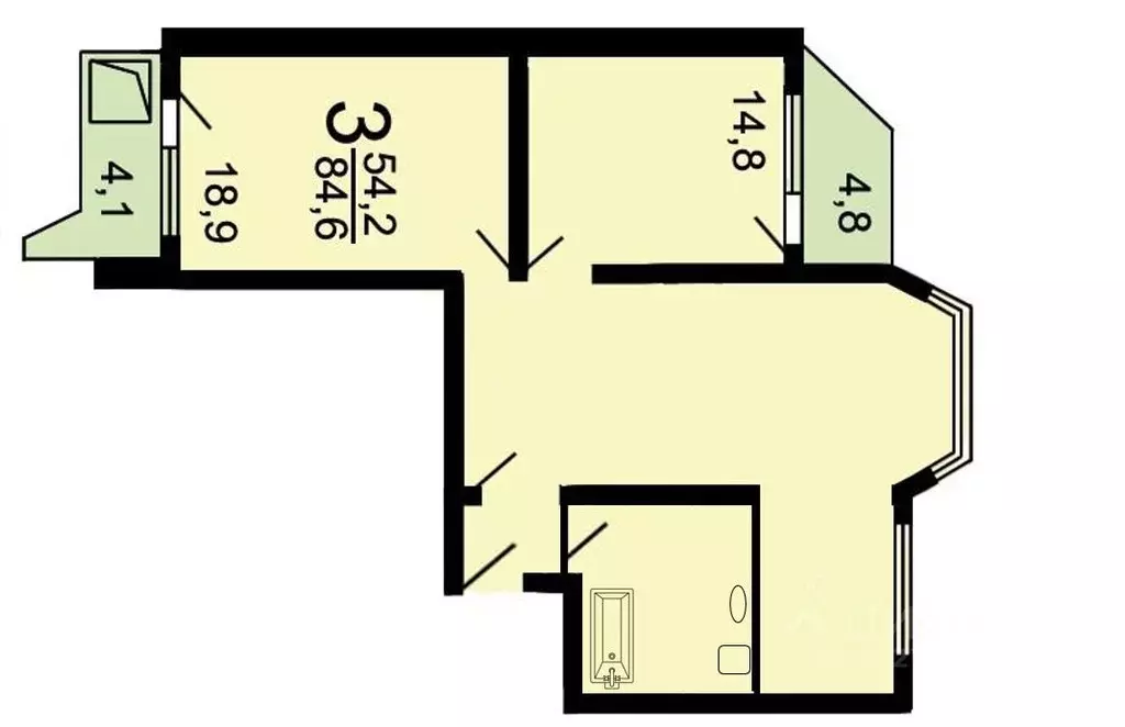 3-к кв. Москва проезд 17-й Марьиной рощи, 2 (82.0 м) - Фото 0