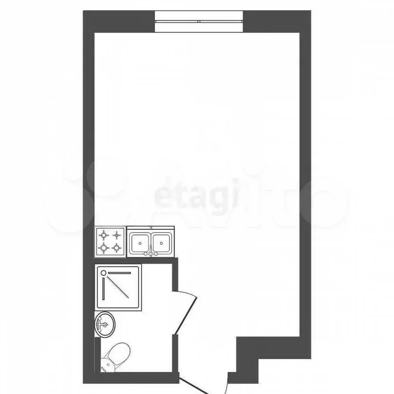 Квартира-студия, 18,5 м, 1/5 эт. - Фото 0