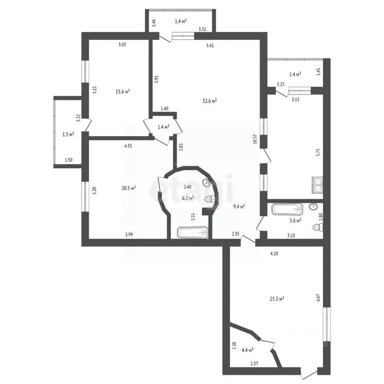3-к кв. Ханты-Мансийский АО, Ханты-Мансийск ул. Чехова, 49 (138.9 м) - Фото 1