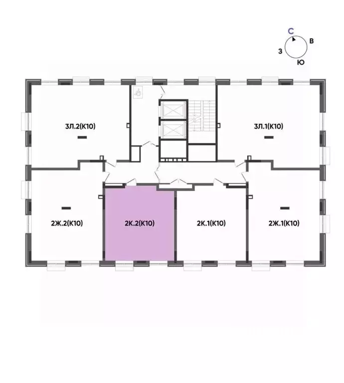 2-к кв. Татарстан, Казань Вознесенский Квартал жилой комплекс (47.56 ... - Фото 2