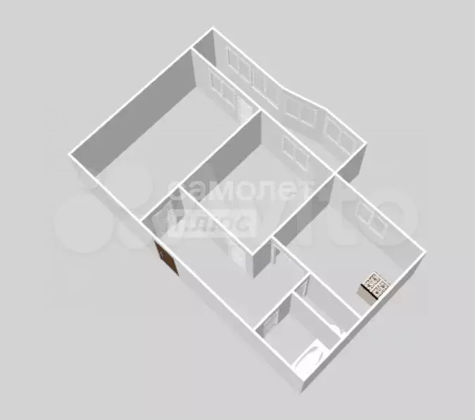 2-к. квартира, 53,1 м, 1/9 эт. - Фото 1
