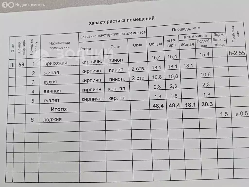 1-комнатная квартира: Цивильск, улица Просвещения, 62 (48.4 м) - Фото 2