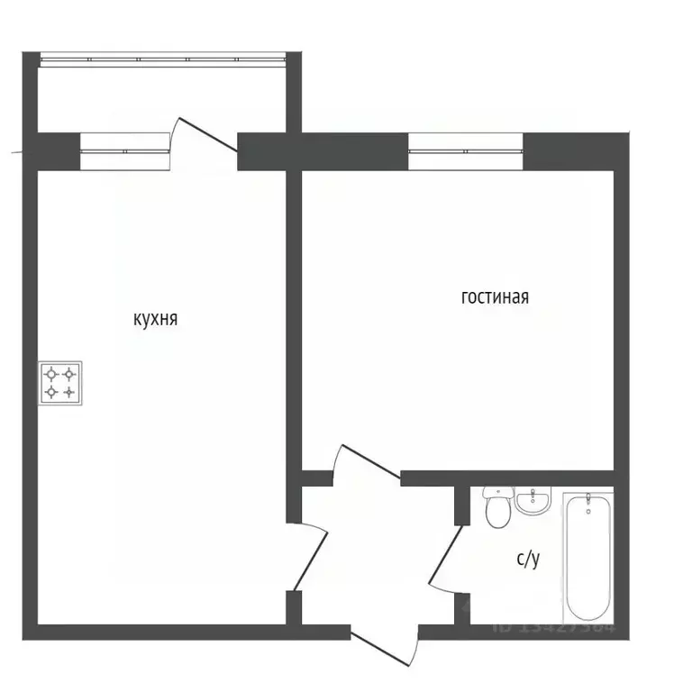 1-к кв. Курганская область, Курган ул. Урицкого, 126 (31.0 м) - Фото 2