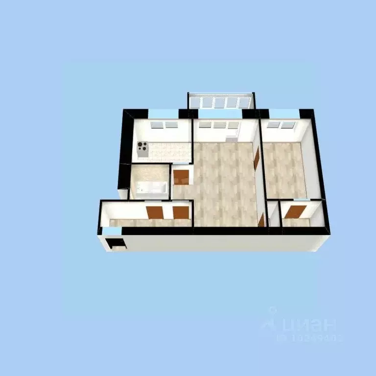 2-к кв. Башкортостан, Уфа ул. Мингажева, 121 (44.1 м) - Фото 1