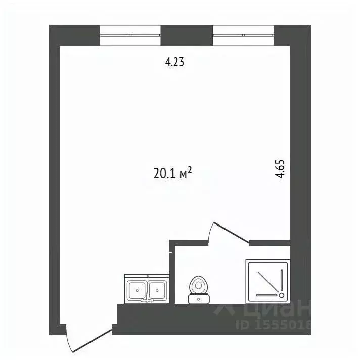 Студия Самарская область, Самара ул. Куйбышева, 24 (20.1 м) - Фото 1