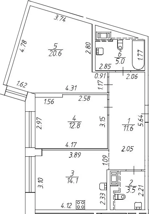 Продаётся 2-к квартира, 67.6 м - Фото 0