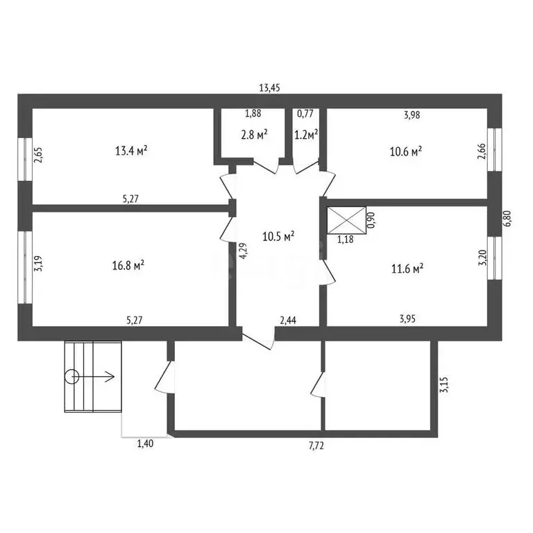 3-комнатная квартира: село Ивановка, улица Кирова, 123 (66.9 м) - Фото 1