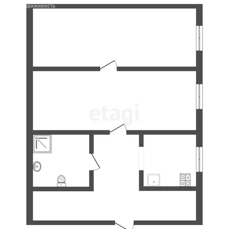 2-комнатная квартира: Пятигорск, улица Пастухова, 11 (47.1 м) - Фото 0