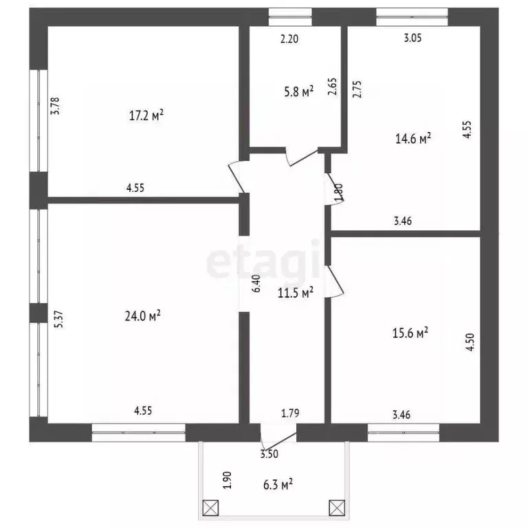 Дом в Калужская область, Калуга Планерная ул., 15А (93 м) - Фото 1