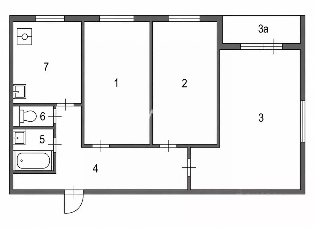 3-к кв. Москва Матвеевская ул., 10К5 (56.1 м) - Фото 2