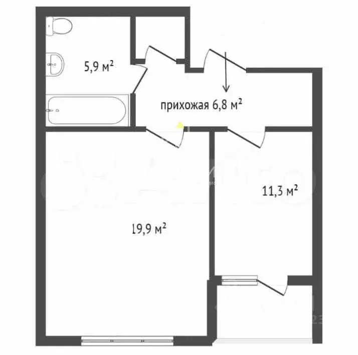 2-к кв. Свердловская область, Березовский пос. Первомайский, 10Бк2 ... - Фото 2