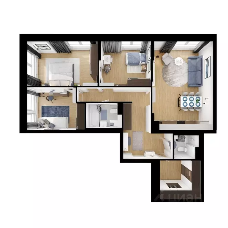 3-к кв. Московская область, Мытищи Ярославское ш., 120Бк2 (90.6 м) - Фото 2