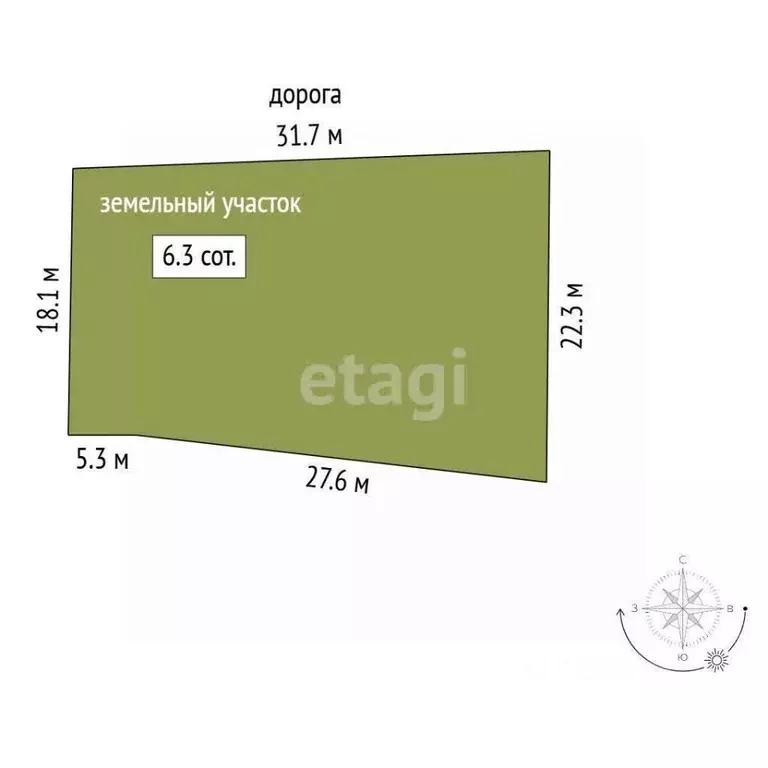 Участок в Крым, Саки  (6.3 сот.) - Фото 2