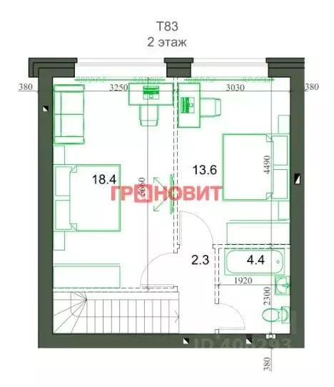 3-к кв. Новосибирская область, Новосибирский район, Мичуринский ... - Фото 1