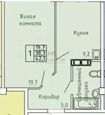 1-к кв. Хакасия, Абакан Советская ул., 94 (37.9 м) - Фото 1