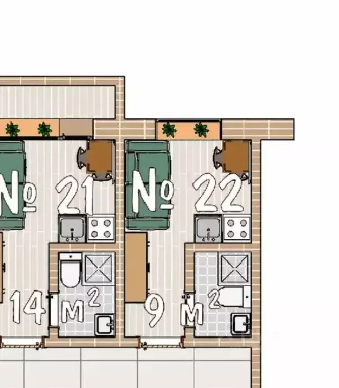 Студия Москва Строительный проезд, 2С1 (9.0 м) - Фото 1