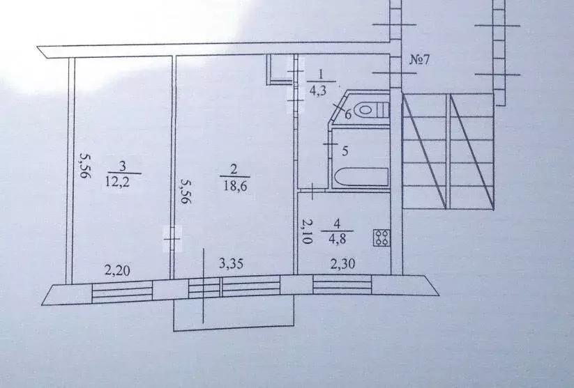 2-комнатная квартира: Гатчина, улица Хохлова, 7 (43 м) - Фото 1