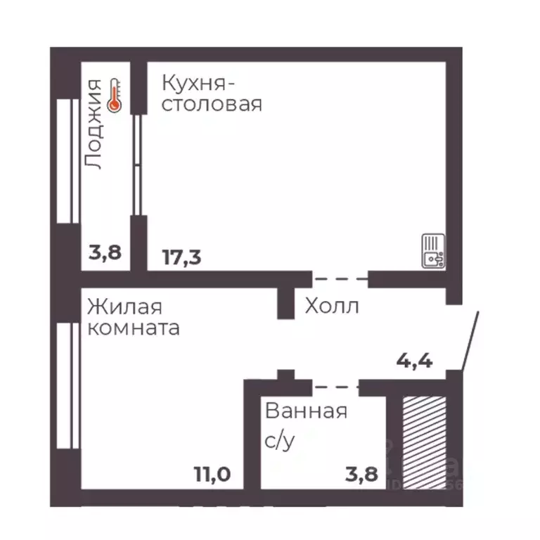 1-к кв. Челябинская область, Челябинск просп. Ленина, 1 (36.5 м) - Фото 0