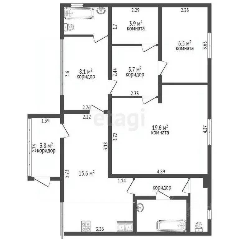 Дом в Ханты-Мансийский АО, Сургут 9-я линия (105 м) - Фото 1