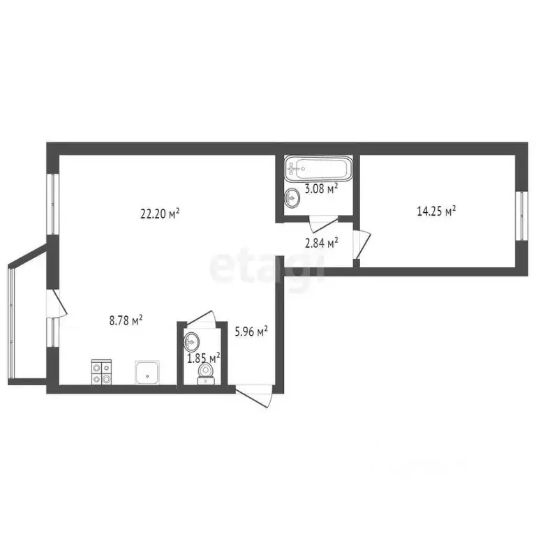 2-к кв. Архангельская область, Новодвинск ул. Советов, 32 (58.2 м) - Фото 1