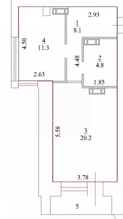 2-к кв. Архангельская область, Архангельск Поморская ул., 34к3 (45.0 ... - Фото 1