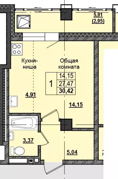 Студия Саха (Якутия), Якутск Алгыс жилой комплекс (29.88 м) - Фото 0