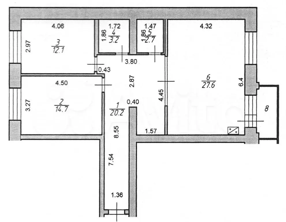 3-к. квартира, 80 м, 3/3 эт. - Фото 0