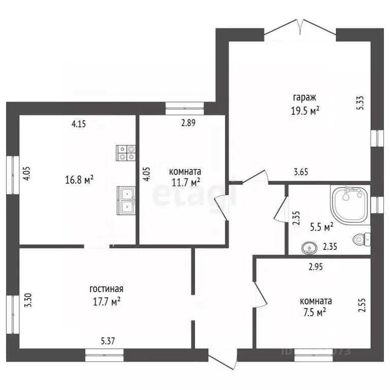 Дом в Оренбургская область, Бузулук ул. 2-я Парковая, 13 (100 м) - Фото 2