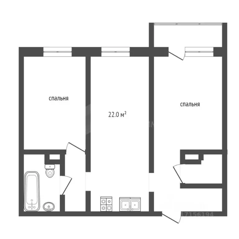 2-к кв. Тюменская область, Тюмень ул. Заполярная, 11к1 (68.0 м) - Фото 1
