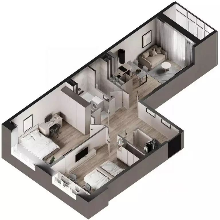 2-к кв. Приморский край, Владивосток Зеленый Бульвар 2 жилой комплекс ... - Фото 2