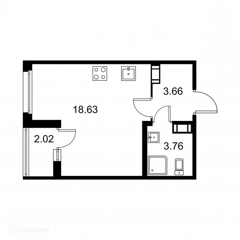Продаётся 1-к квартира, 27.1 м - Фото 0