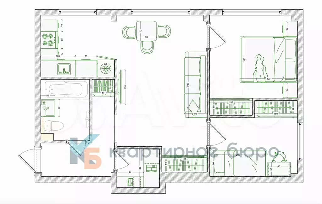 3-к. квартира, 49 м, 1/5 эт. - Фото 0