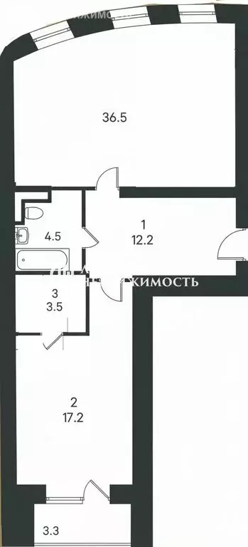 2-комнатная квартира: Пушкин, Ахматовская улица, 2 (74.8 м) - Фото 2