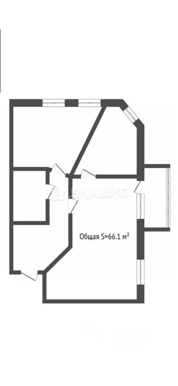 2-к кв. Новосибирская область, Новосибирск Радужная ул., 11 (66.1 м) - Фото 1