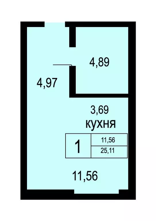 Квартира-студия: Оренбург, улица Черепановых, 4 (25 м) - Фото 0