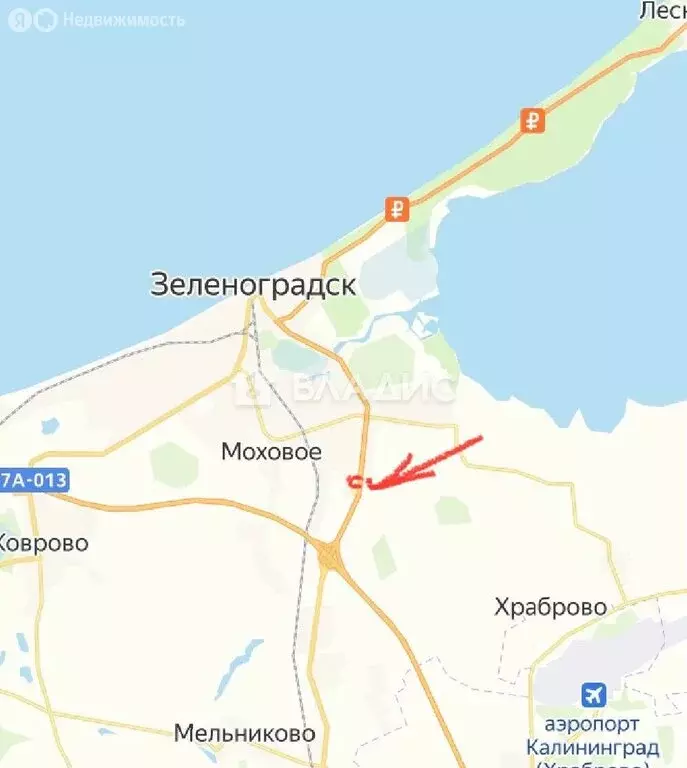 Участок в Зеленоградск, посёлок Сосновка, Ленинградская улица (9 м) - Фото 1