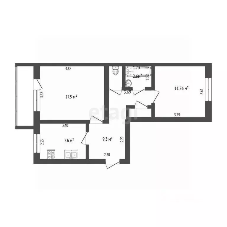 2-к кв. Мордовия, Саранск ул. Фридриха Энгельса, 17А (51.4 м) - Фото 0