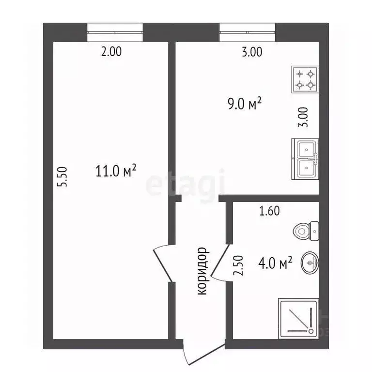 1-к кв. Крым, Евпатория ул. Пушкина, 35 (21.7 м) - Фото 1