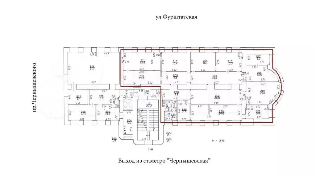 У метро Чернышевская, офис. 1 мин - Фото 0