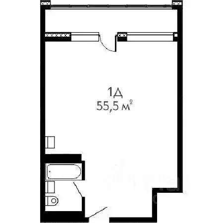 Студия Приморский край, Находка Комсомольская ул., 34А (55.5 м) - Фото 1