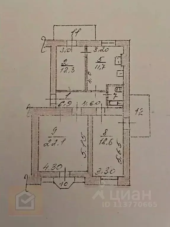 3-к кв. Крым, Симферополь ул. Гоголя, 71 (79.1 м) - Фото 1