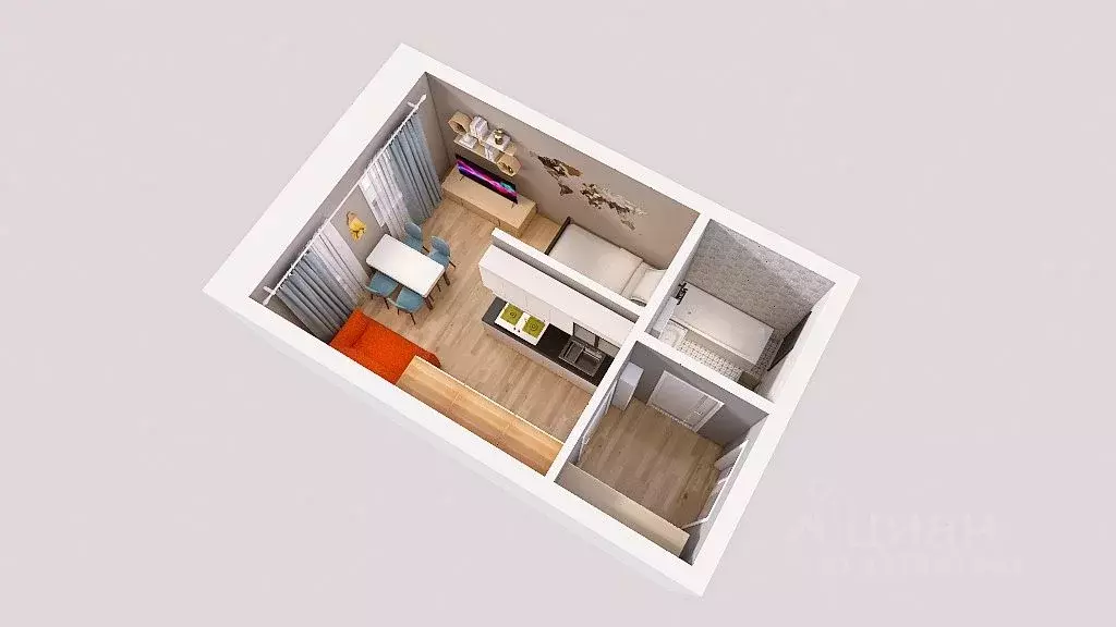 1-к кв. Иркутская область, Иркутск Затон кв-л, ул. Набережная Иркута, ... - Фото 1