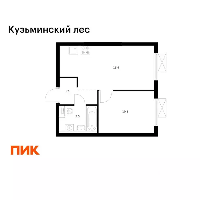 1-к кв. Московская область, Котельники Белая Дача мкр, 29 (33.7 м) - Фото 1