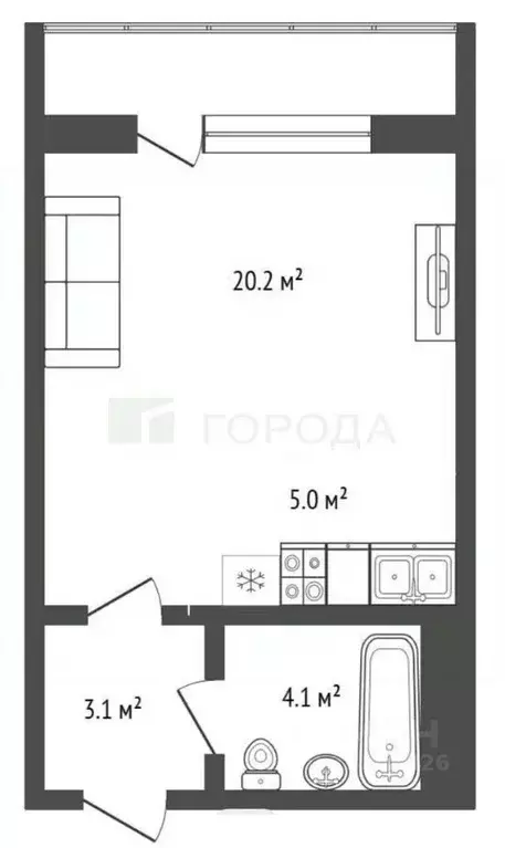 Студия Новосибирская область, Новосибирск ул. Татьяны Снежиной, 45 ... - Фото 2
